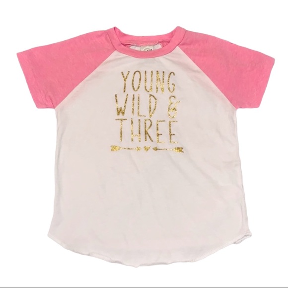 Other - ‼️ 2/$10 Young wild and three - size 3t